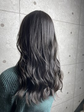 グレージュ/透明感/暗髪/ブリーチなし