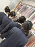 あみおろし、お団子ヘア、ラプンツェルヘア