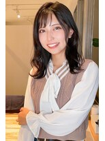ヘアーズ ベリー 香椎店(hairs BERRY)&nbsp;★BERRY美髪ナチュラルレイヤーフレアバング韓国風ヘア黒髪