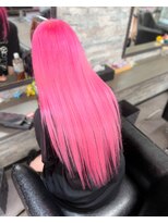 オズ 梅田店(OZ)&nbsp;原色ピンク×インナーブラック/エクステ60枚