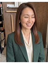 零秒女髪 千里丘店&nbsp;髪質改善で叶える上品な大人のセミロング艶髪美髪髪質改善カラー