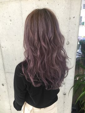 ガルボ ヘアー(garbo hair) 《insta映え♪》パープル×グレージュミックスカラー♪