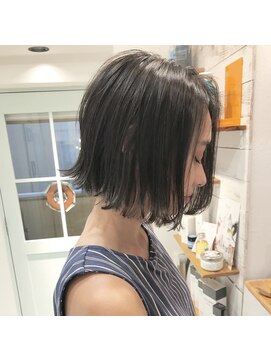 レンク(LENC) Coast.切りっぱなしボブ×グレージュ×アディクシーカラー