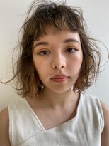 ローウェ 渋谷(Louwe)&nbsp;マロンベージュハイライトAラインボブ/無造作パーマ[渋谷]