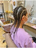 レディースコーンロウ6本