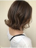 大人可愛い20代30代40代小顔ボブ丸み前下がり外ハネ