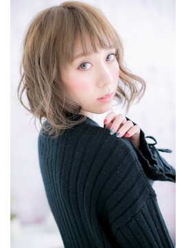 ミック 日暮里店(miq) 外国人風ブリーチオンカラー♪ラフニュアンスカールb1