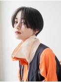 ハンサムショートアッシュブラックメンズライク池袋