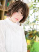 アシンメトリー斜めバングシースルー大人ボブc5大宮20代30代40代