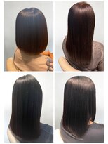 美容室フルール&nbsp;20代30代40代ストレートアッシュベージュ髪質改善大人ボブ