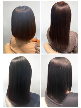 美容室フルール 20代30代40代ストレートアッシュベージュ髪質改善大人ボブ