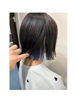 アトリア 横浜(Atria)&nbsp;外ハネボブ×推しカラー　【インナーブルー】