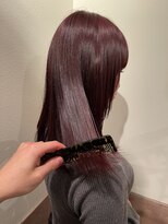 伊太利亜&nbsp;ワインレッドカラー×顔まわりレイヤー