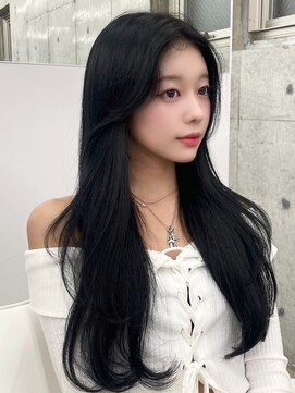 エヌアイ オモテサンドウ(ni omotesando) 韓国レイヤーカット/ブルーグレージュ/Aujuaカラー　上野