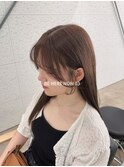 【韓国ヘア/顔まわりレイヤー/顔まわりカット/ベージュカラー】