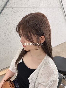 ビーヒアナウ N゜03 金沢駅西店(BE HERE NOW) 【韓国ヘア/顔まわりレイヤー/顔まわりカット/ベージュカラー】