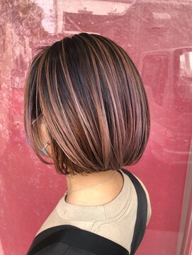 マスカリ(muscali) 【原田】バレイヤージュ　ピンクボブ