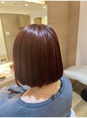 ハイライトピンク×ボブ