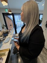 リシェイル(RICHAIR)&nbsp;シルバーベージュ　水色裾カラー