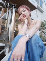 ワークス ヘアデザイン(WORKS HAIR DESIGN) ブリーチピンクベージュショート