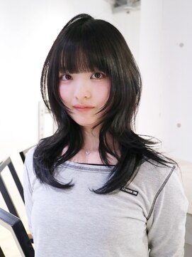 アルバム 池袋(ALBUM) ロング顔周りレイヤーおくれ毛前髪カット_F0649