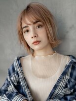 ギークス(GEEKS)&nbsp;【GEEKS渋谷】秋カラー/ハイトーン/レイヤーボブ/コーラルピンク