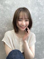 ロシェ 横浜店(loche)&nbsp;シャギーボブ×クラゲヘアー×オリーブグレー[横浜駅]