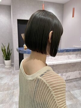 アールヘアーデザイン 藤が丘(r hair design) 小顔見せショートベージュカラーブリーチしない透明感カラー