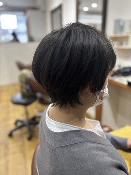 ショートボブ×アッシュカラー