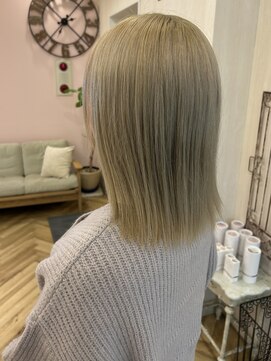 シュガー ヘアアンドネイル 仙台(SUGAR) 【ブリーチあり】ホワイトグレージュ♪