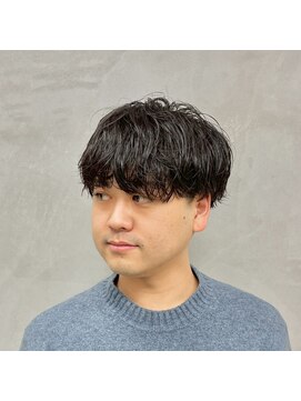 サームマン 人形町(SARM MAN) 立体感UPのツイストパーマショートマッシュ ビジカジ対応○