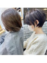 アヴァロン(AVALON)&nbsp;暗髪ショートボブ・ダークアッシュグレージュ流し前髪【BISA】