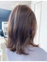 キャアリー(Caary)&nbsp;福山市美容室Caary人気 透明感モーヴカラーセミディ