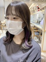 プラグ バイ ネオリーブ(plug by neolive)&nbsp;イヤリングカラーインナーパープル☆メルティカラー/くびれヘア