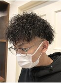 メンズツイストパーマスパイラルパーマフェード[船橋]