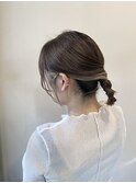 イヤリングカラー×ヘアアレンジ