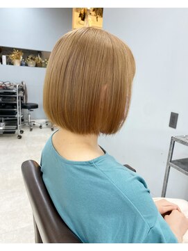 オズ 郡山桑野店(OZ) ミニウルフチェリーブラウンホワイトグレージュフェザーパーマ