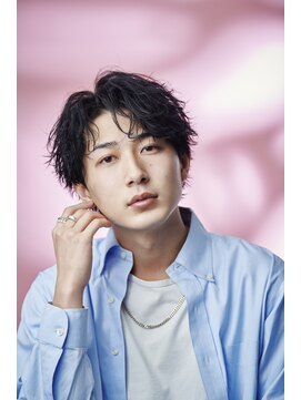 オーシャントーキョー(OCEAN TOKYO) 波巻束感ショートハイライトツーブロックマッシュ