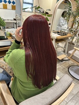 キャリコ(calico) 《maya》Red＊ブリーチ1回＊ぱつっと