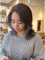 ミモザワークス(Mimosa Works)&nbsp;イヤリングカラー/ペールラベンダー　くびれヘア