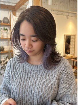 ミモザワークス(Mimosa Works) イヤリングカラー/ペールラベンダー　くびれヘア