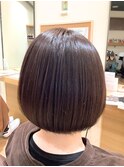 ショートボブ/ストレート/ナチュラルブラウン