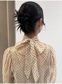 ドレスに合わせたカチモリヘアアレンジ〇