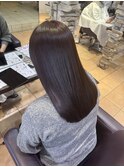 髪質改善カラー　ダークブラウンアッシュ