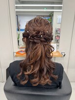 大人可愛いゆるふわハーフアップ【清板】