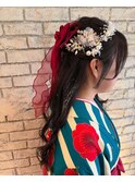 ハーフアップスタイル