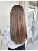 ミルクティーベージュ  ダブルカラー  レディース