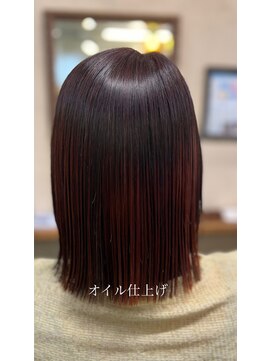 ドライヤーのみで仕上げるストレート(ビフォー有)