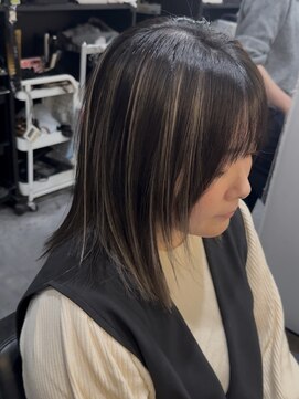 マーシュ(marshu) 大人ハイライト/透け感ハイラト/ミディアムボブ