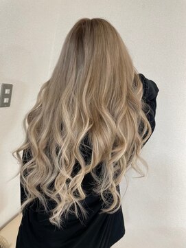 アフィナー(Afinar) ミルクティーベージュ&ハイライトエクステ【横浜/横浜駅】